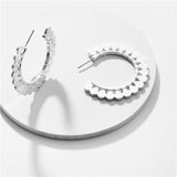 Joolim Gold & Silver Flower Shape Hoop Earring