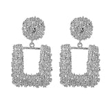 ALIUTOM Fashion Statement Earrings Big Metal Geometric Pendant Earrings For Women