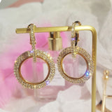 Classic Lady Geometric Circular Studs Earrings