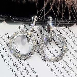 Classic Lady Geometric Circular Studs Earrings