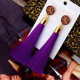 European Fashion Bohemian Tassel Crystal Long Earrings