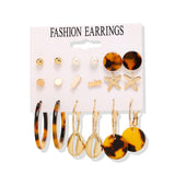 Simple Plain Gold Color Metal Pearl Hoop Earrings Fashion Big Circle Hoops Statement Earrings for Women Party Jewelry