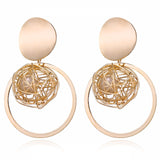 Fashion Statement Earrings 2020 Big Geometric Round Earrings For Women Hanging Dangle Earrings Drop Earing Modern Female Jewelry