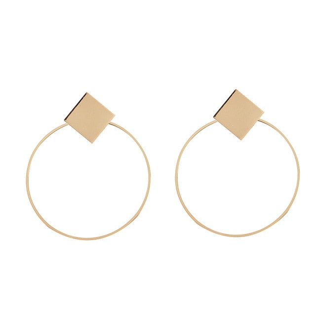 Fashion Statement Earrings 2020 Big Geometric Round Earrings For Women Hanging Dangle Earrings Drop Earing Modern Female Jewelry