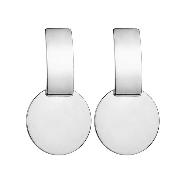 Fashion Statement Earrings 2020 Big Geometric Round Earrings For Women Hanging Dangle Earrings Drop Earing Modern Female Jewelry