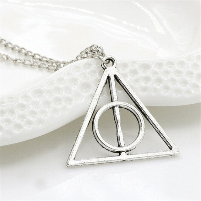 Triangle Round Sweater Chain Necklace