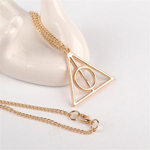 Triangle Round Sweater Chain Necklace