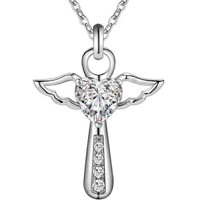 Crystal Zircon stone pendant necklace