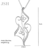 Crystal Zircon stone pendant necklace