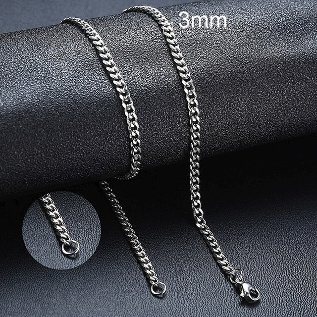 Vnox Basic Punk Stainless Steel Necklace for Men