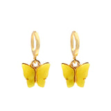 Flatfoosie New Fashion Women Butterfly Drop Earrings