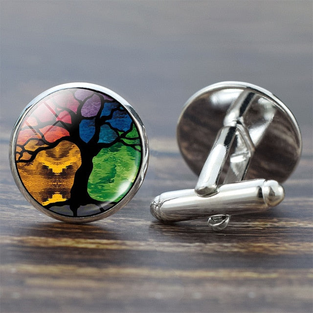 Life Suit Shirt Silver Cufflinks Accessories For Men