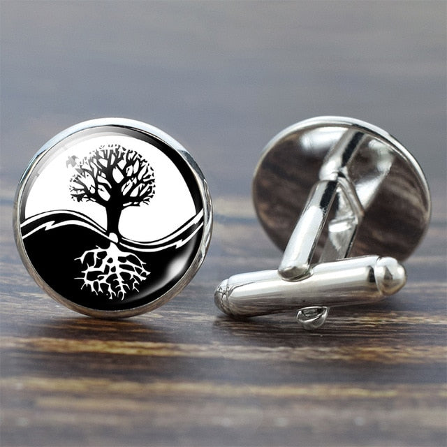 Life Suit Shirt Silver Cufflinks Accessories For Men