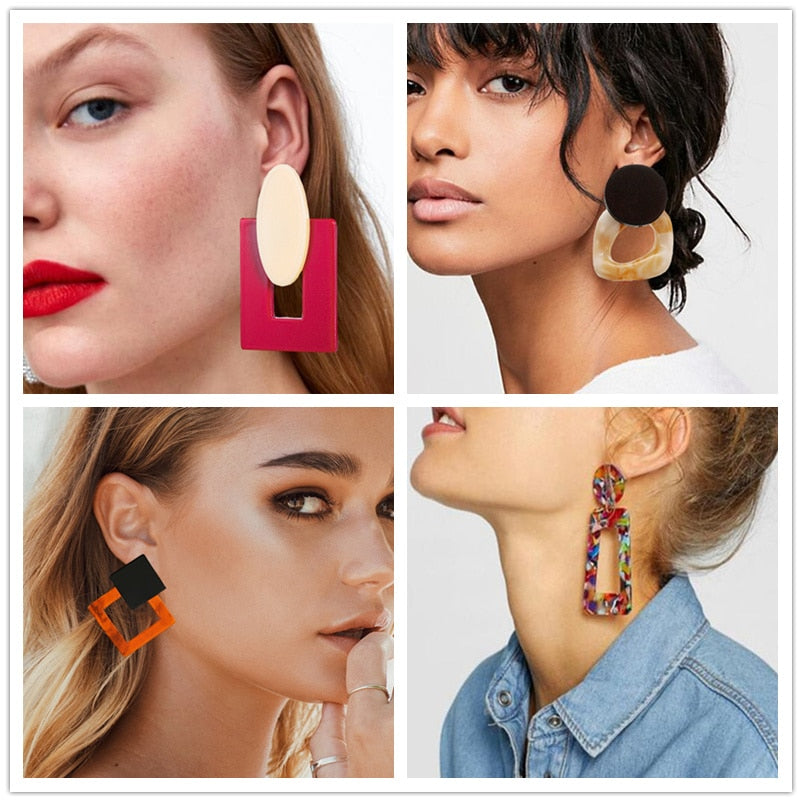 Acrylic Earrings 2020 Big Statement Earrings for Women