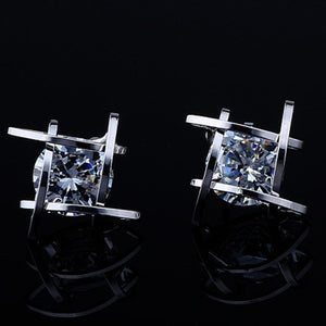 2020 Europe and the new jewelry geometric hollow square triangle zircon earrings