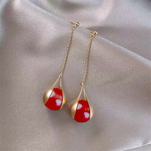 New Arrival Metal Trendy Water Drop Women Dangle Earrings