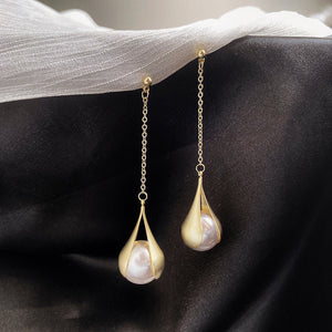 New Arrival Metal Trendy Water Drop Women Dangle Earrings