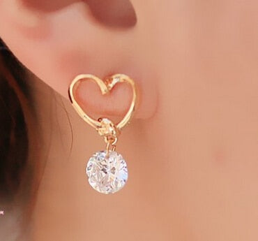 New Crystal Flower Drop Earrings for Women