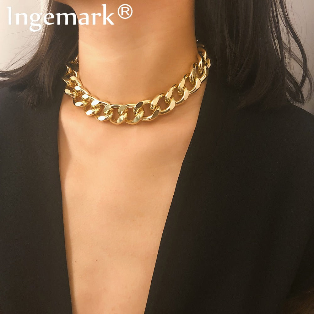 Punk Miami Cuban Choker Necklace Collar