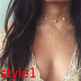 Multilayer Crystal Moon Necklaces & Pendants For Women