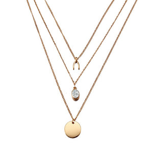 Multilayer Crystal Moon Necklaces & Pendants For Women