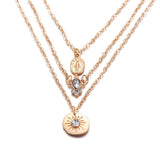 Multilayer Crystal Moon Necklaces & Pendants For Women