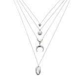 Multilayer Crystal Moon Necklaces & Pendants For Women