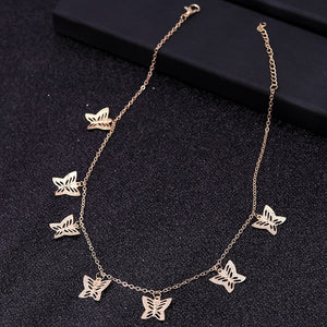 Small Animal Butterfly Stars Chain Necklaces for Women