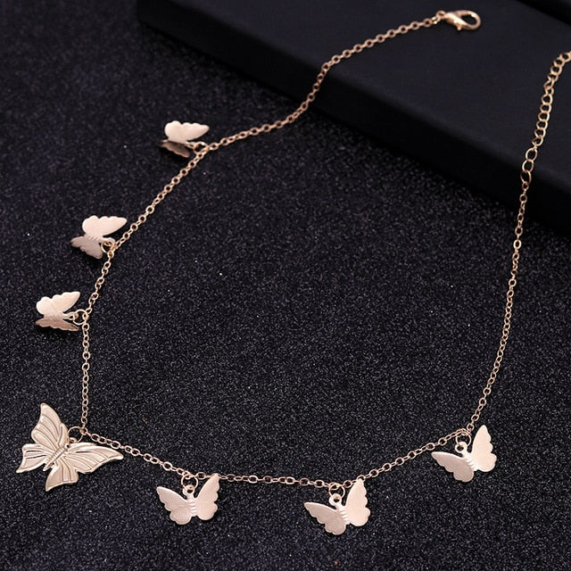 Small Animal Butterfly Stars Chain Necklaces for Women