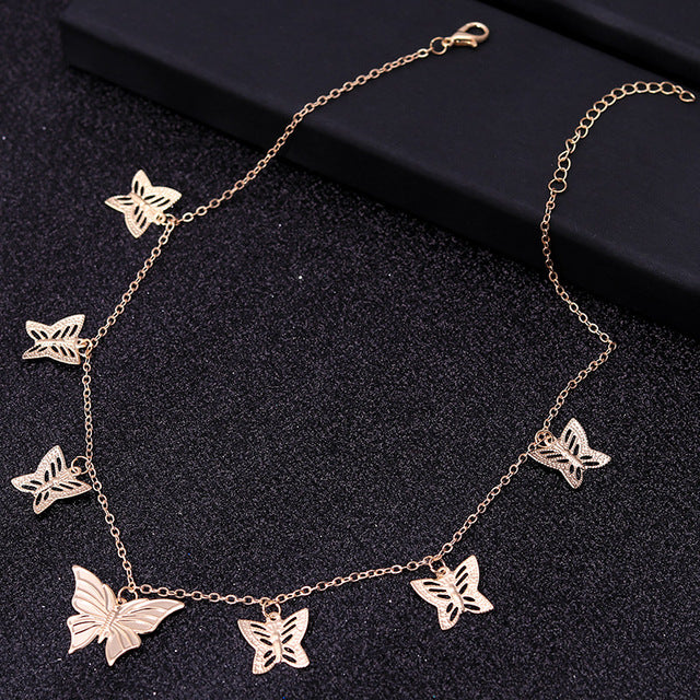 Small Animal Butterfly Stars Chain Necklaces for Women