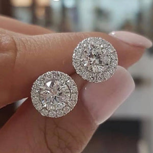 2020 Fashion Luxury 925 Sterling Silver 6mm Small Zircon Stud Earings for women