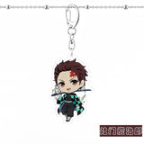 Kamado Nezuko Key Chain Cartoon Keychain Man Anime Women Acrylic Key Ring Chain for Pants Jewelry Girls Llaveros Demon Slayer