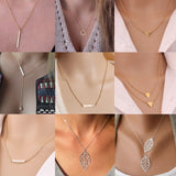 European and American jewelry leaf clavicle chain